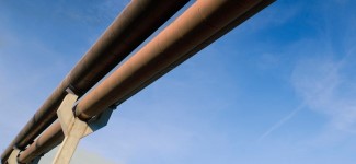Pipeline with blue sky background